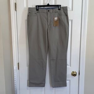 L.L. Bean Men's Casual Straight-Leg Pants in Light Taupe